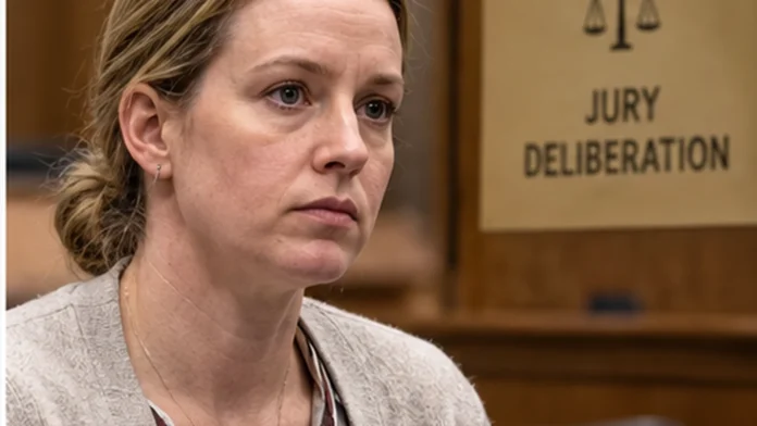 Courtroom news image representing jury deliberations in the Lindsay Clancy case